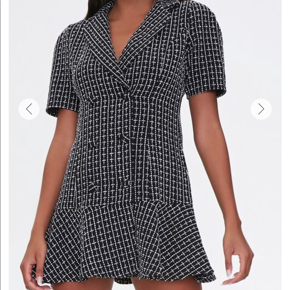 Forever 21 Tweed Blazer Flounce Dress